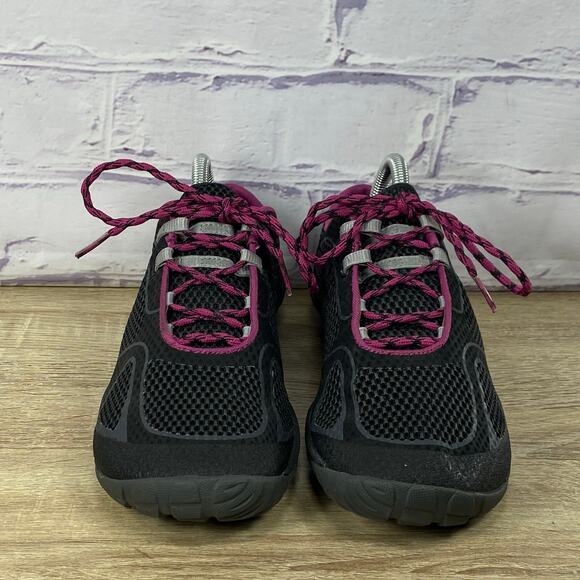 Merrell Pace Glove 2 Black Purple Barefoot Running Shoes Women's 9.5 Minimalist - Picture 2 of 8